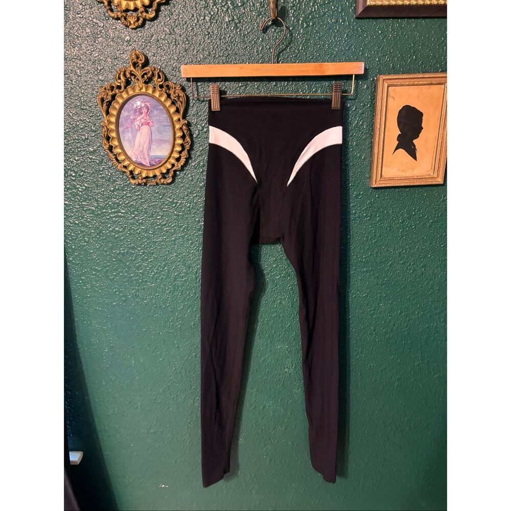 Carbon 38 Black White Colorblock Melt Leggings Size XS